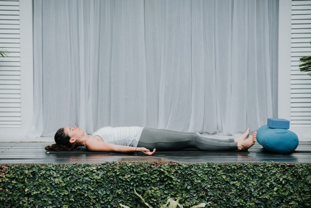 4. Savasana & Brahmari yoga for insomnia (Corpse Pose & Humming Bee Breath)