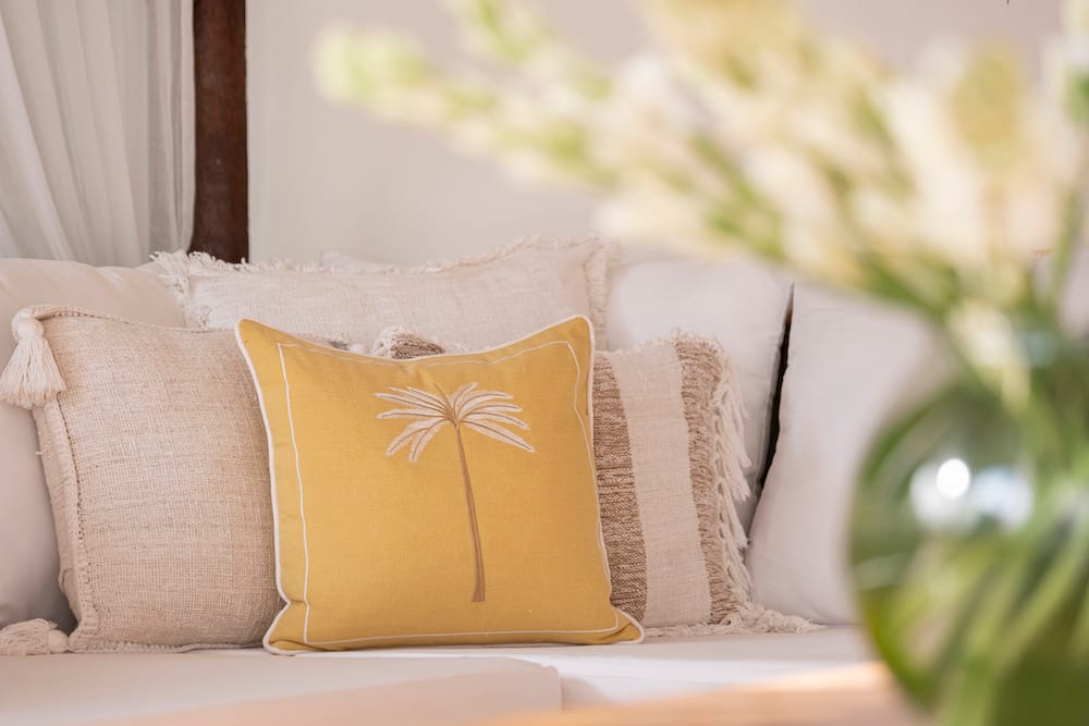 Bali Goddess Retreat Villa Palm Tree Pillow