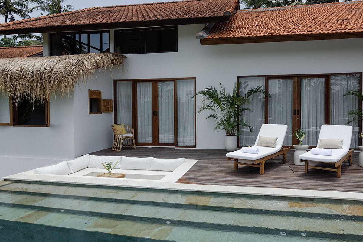 Bali Retreat - Gaia Premium Pool View Room in Ubud, offering a serene and luxurious escape with a stunning view of the pool.