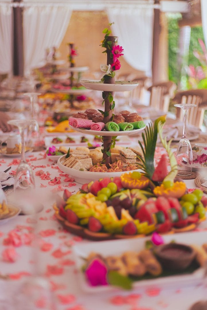 staff preparing high tea