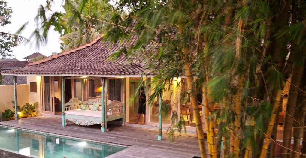 shanti villa pool sunset goddess retreats